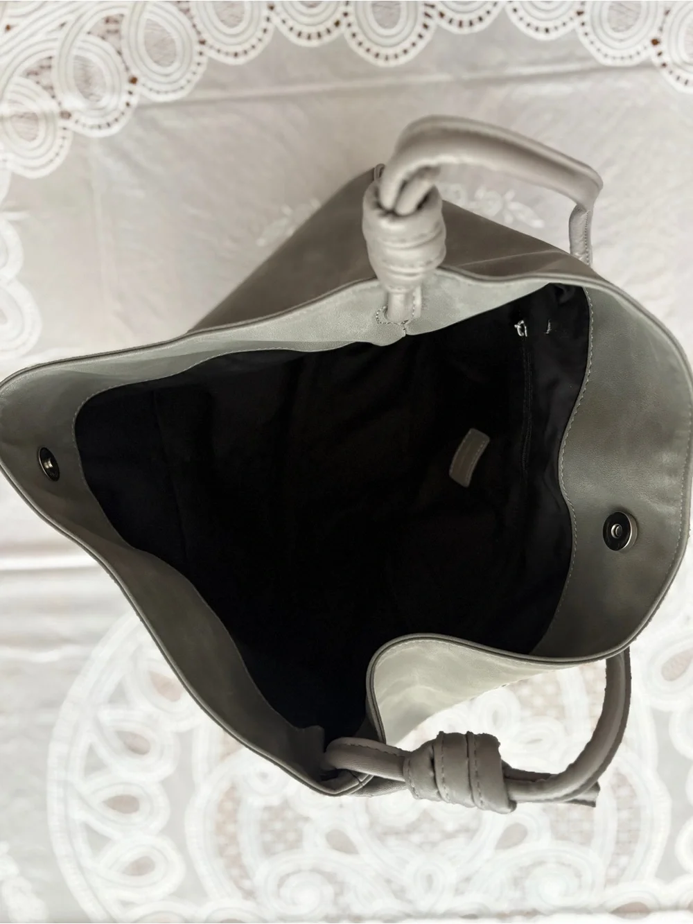NWOT 8 Other Reasons Olive Gray Shoulder Bag with Knotted Strap